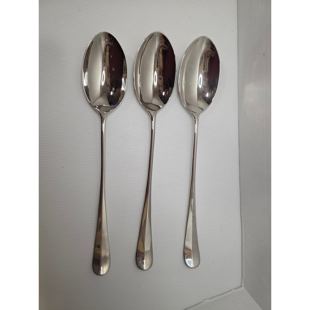International Silver Co Serving Spoons Set 3 Large Silverplate 1991 Vintage